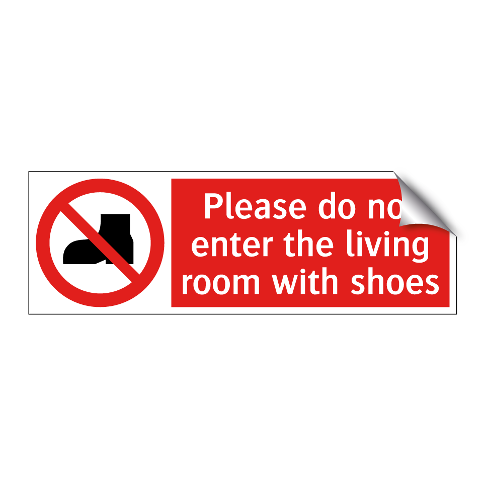Please do not enter the living room with shoes