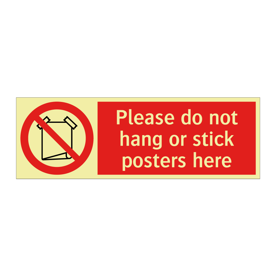Please do not hang or stick posters here