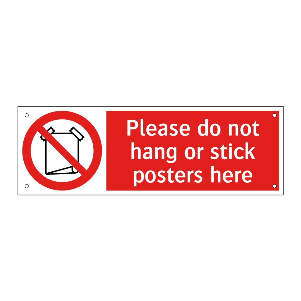 Please do not hang or stick posters here