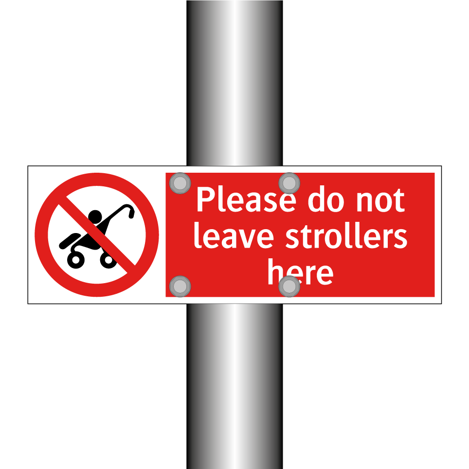 Please do not leave strollers here
