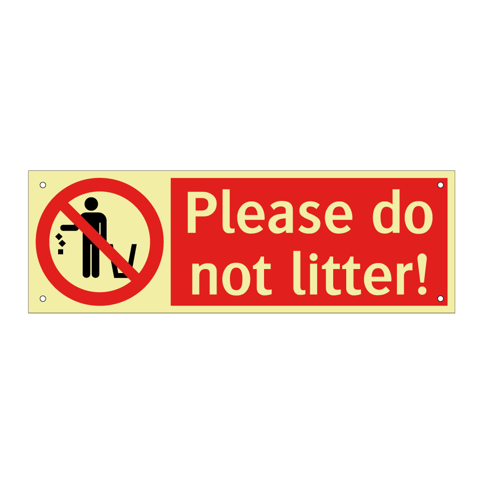 Please do not litter!