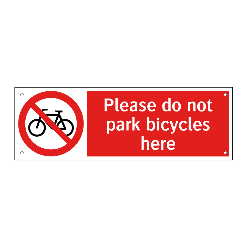 Please do not park bicycles here