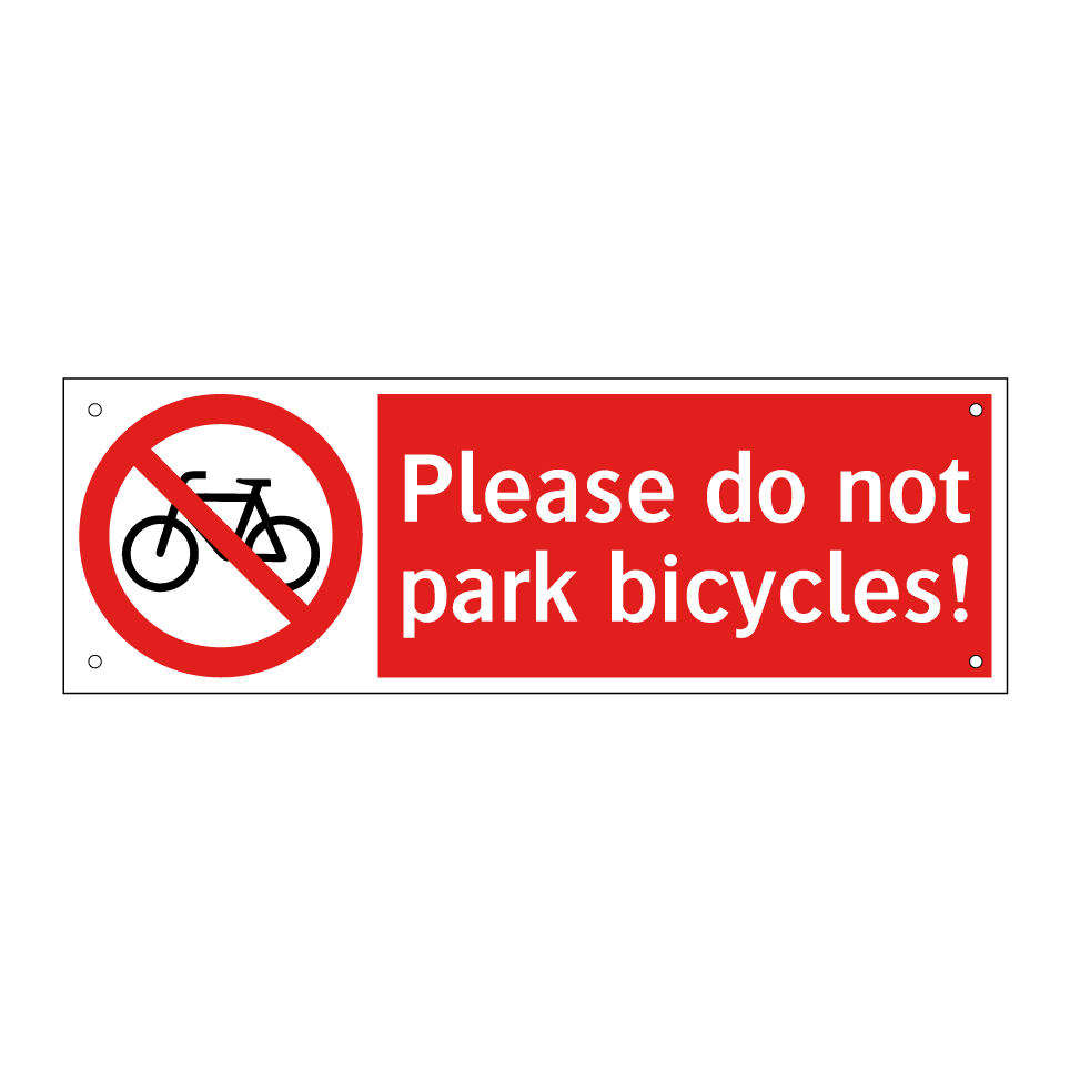 Please do not park bicycles!