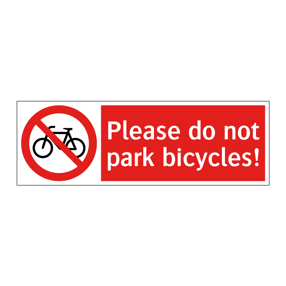 Please do not park bicycles!