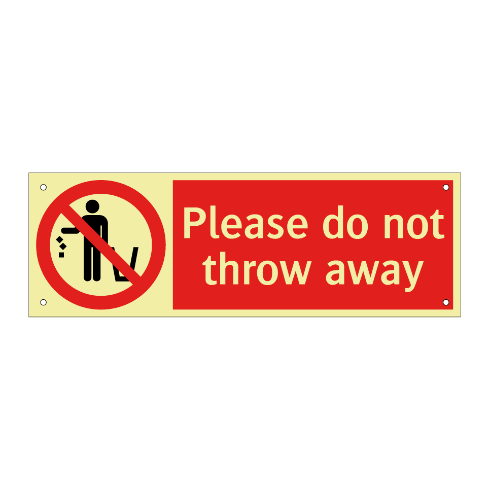 Please do not throw away