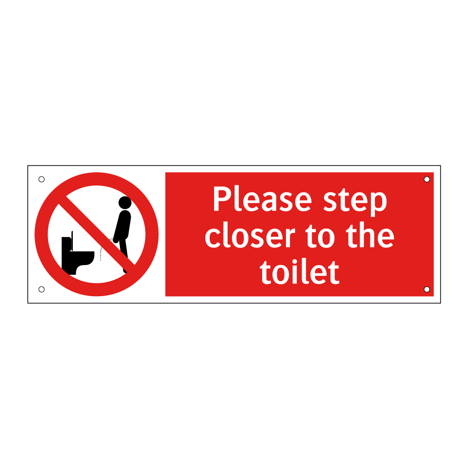 Please step closer to the toilet