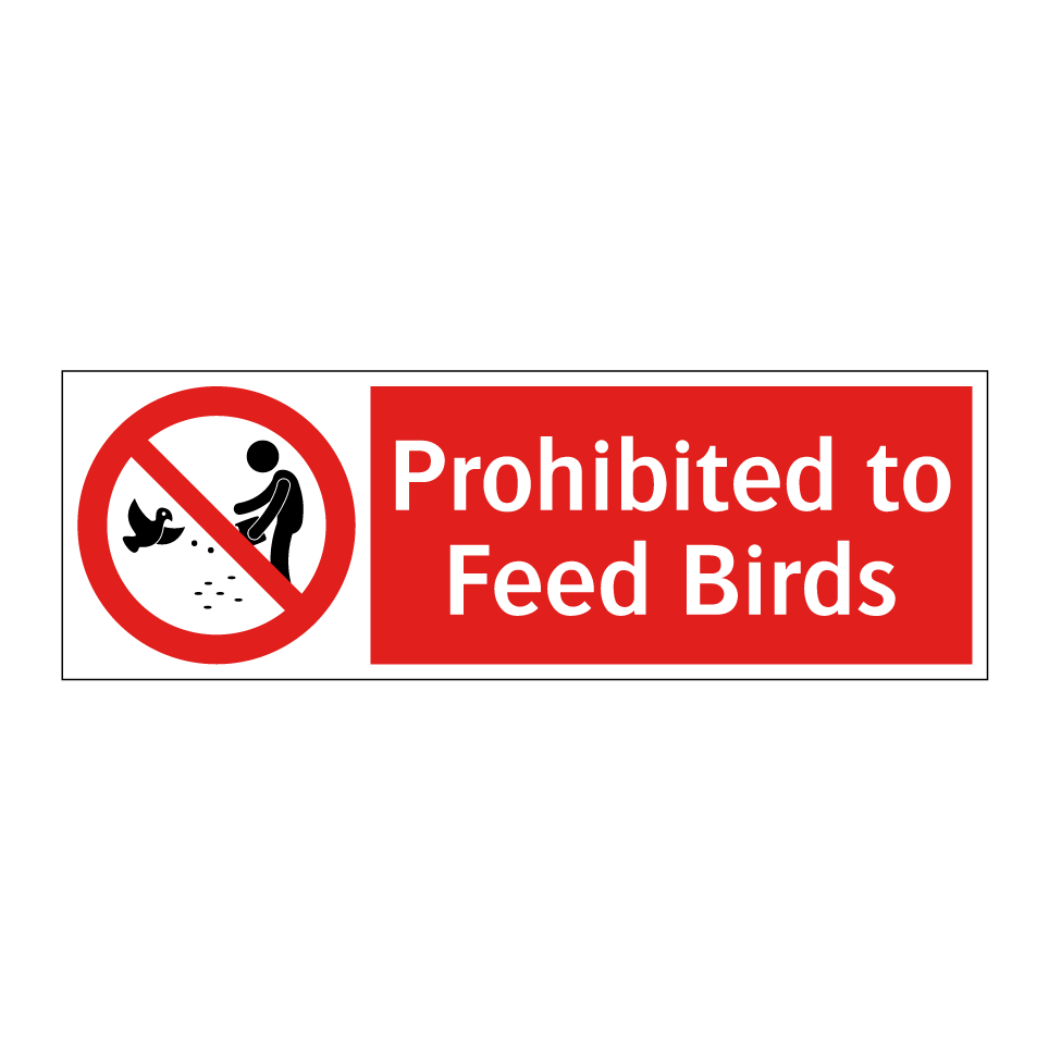 Prohibited to Feed Birds