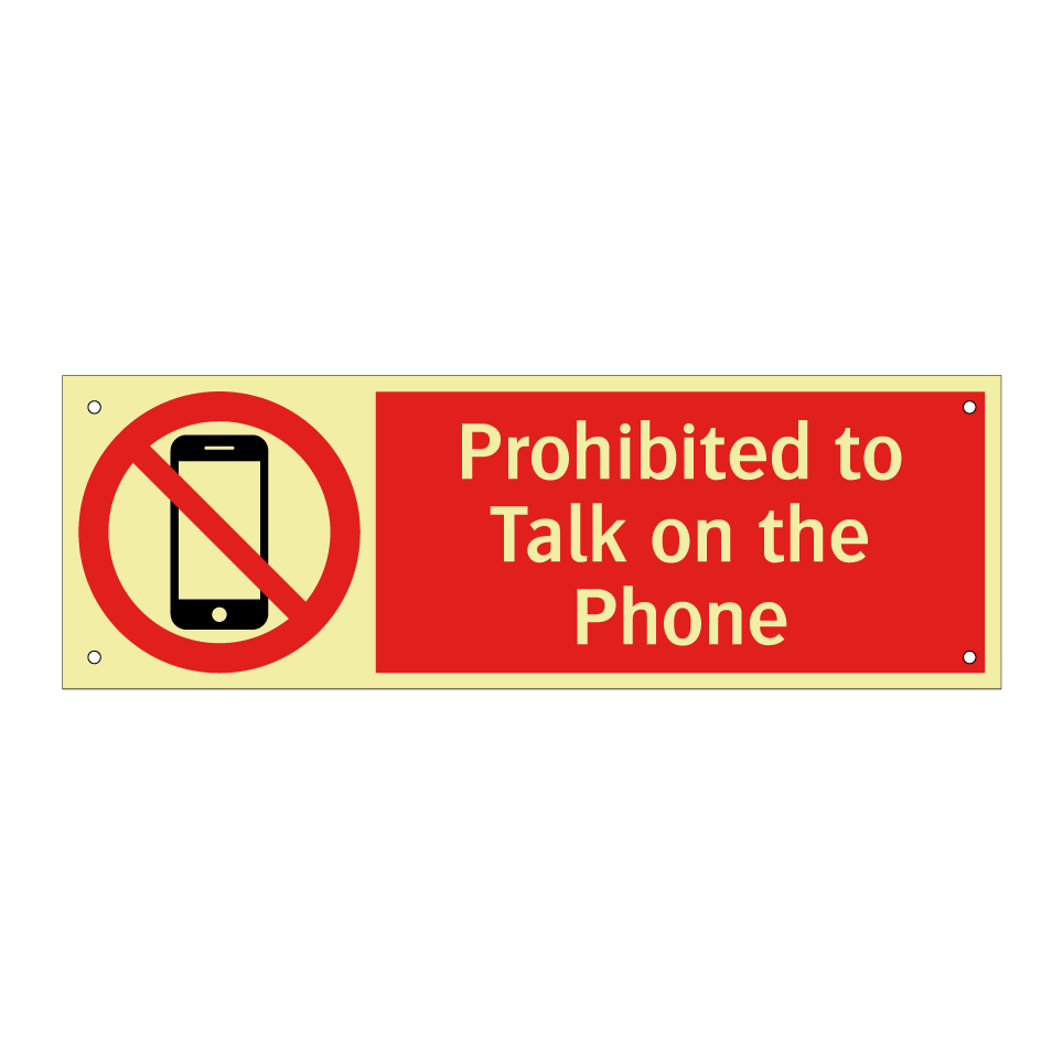 Prohibited to Talk on the Phone