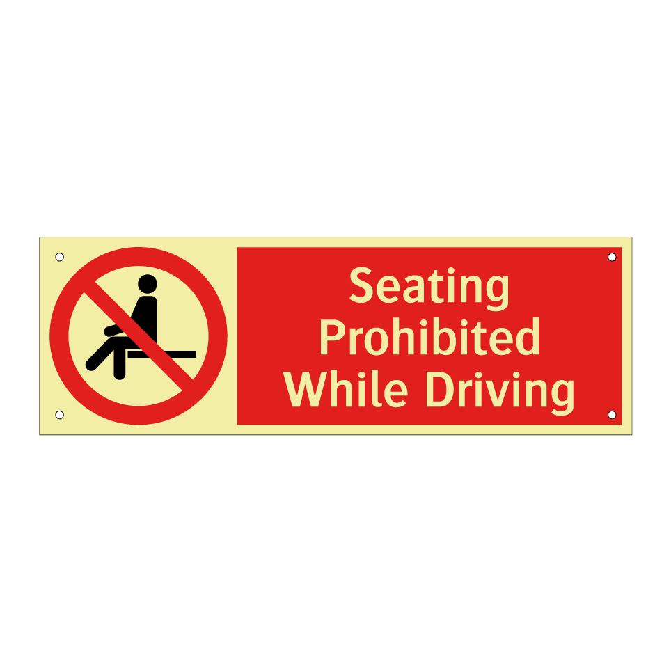 Seating Prohibited While Driving