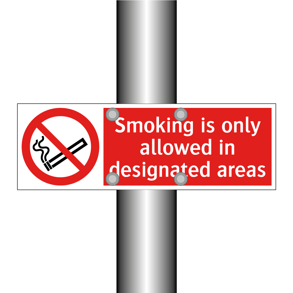 Smoking is only allowed in designated areas