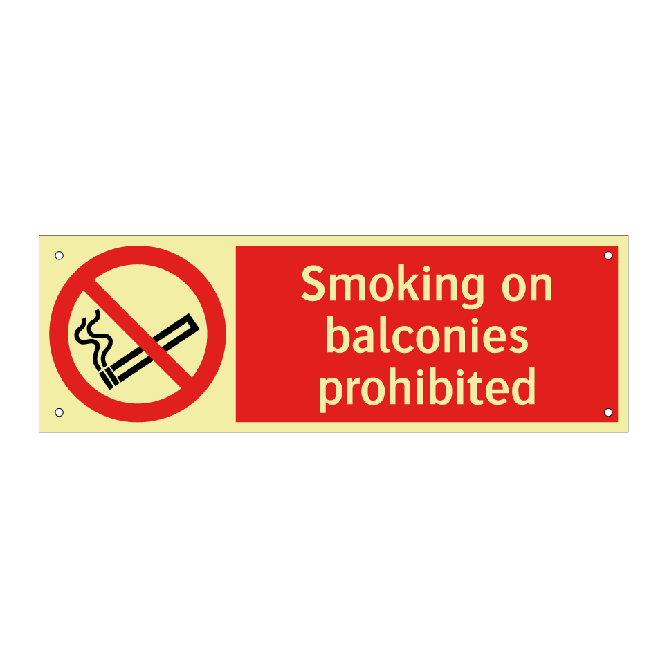 Smoking on balconies prohibited