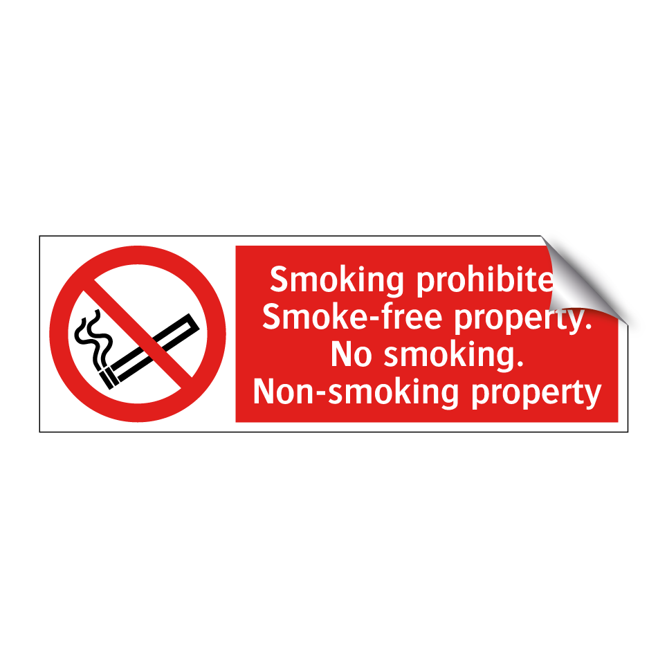 Smoking prohibited. Smoke-free property. No smoking. Non-smoking property