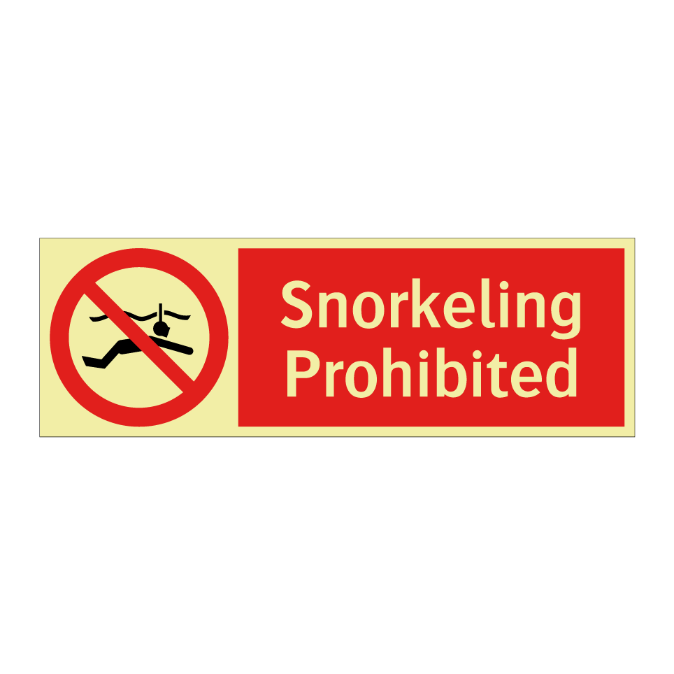 Snorkeling Prohibited