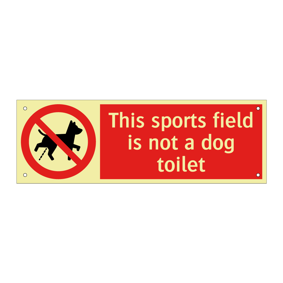 This sports field is not a dog toilet