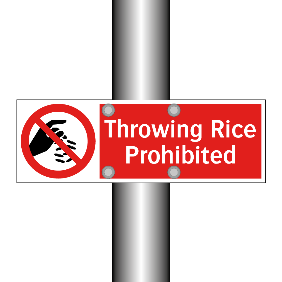 Throwing Rice Prohibited
