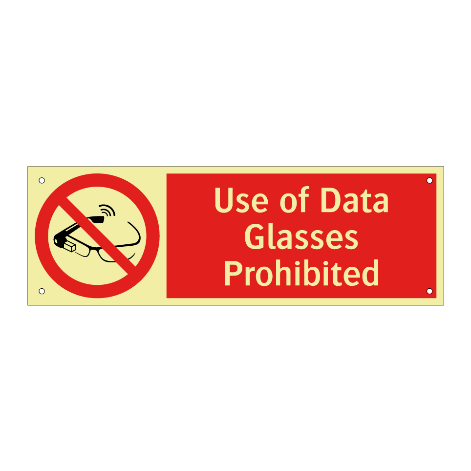 Use of Data Glasses Prohibited