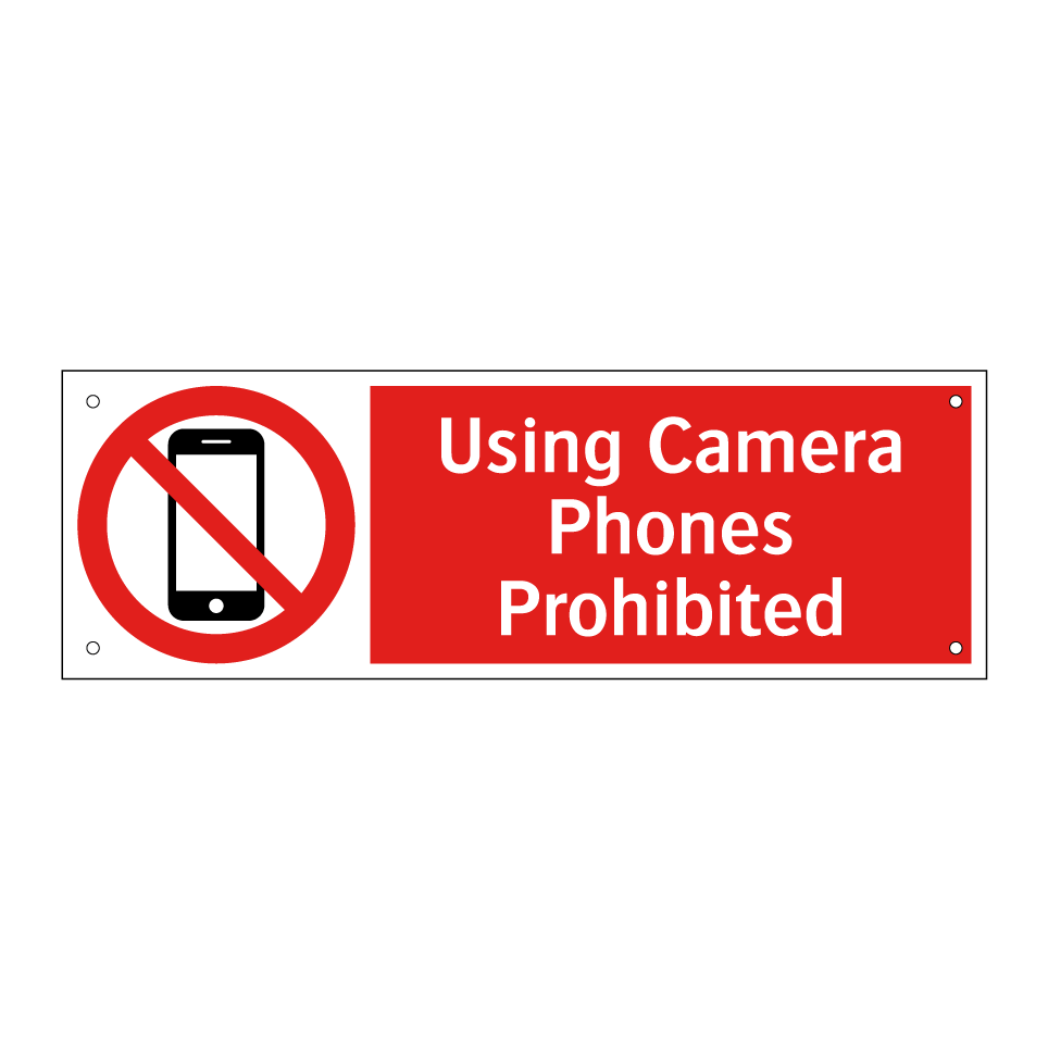 Using Camera Phones Prohibited