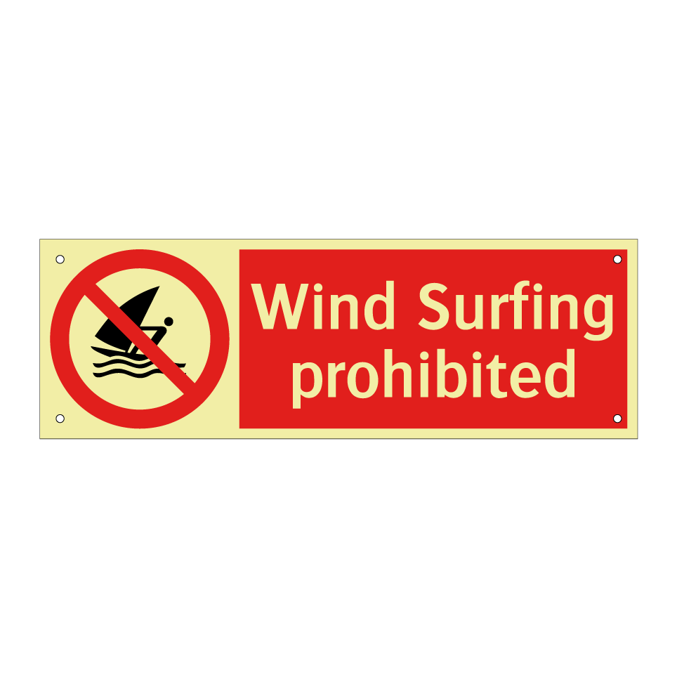 Wind Surfing prohibited