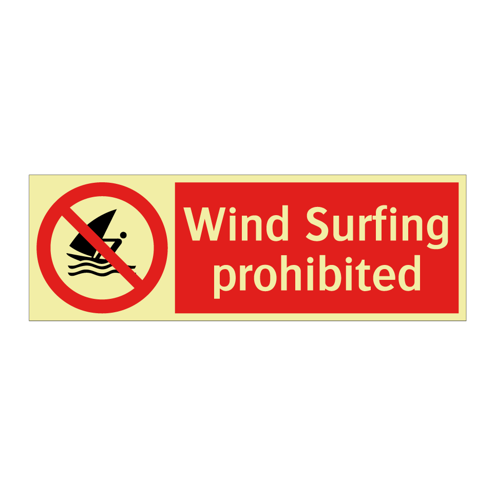 Wind Surfing prohibited