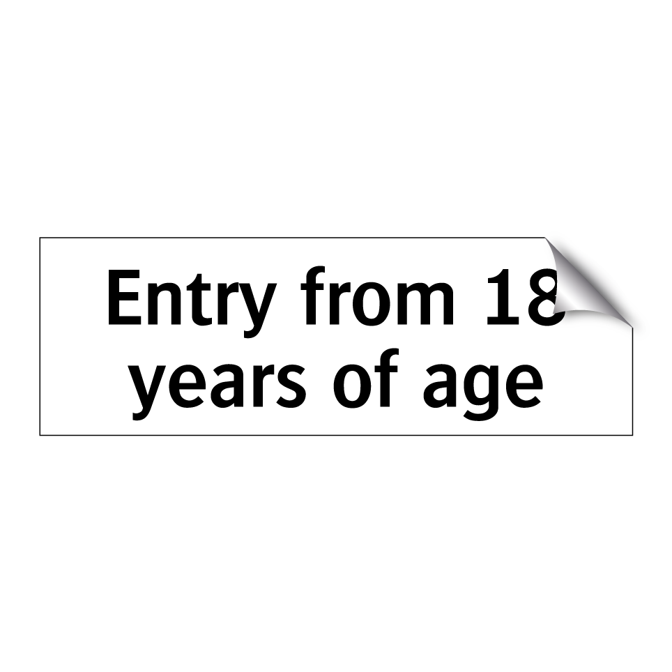 Entry from 18 years of age