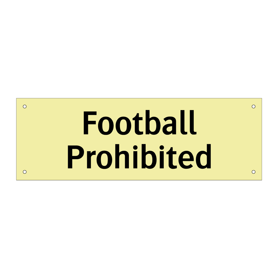 Football Prohibited