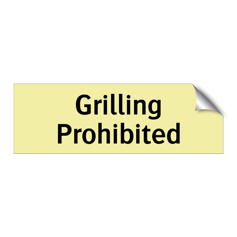 Grilling Prohibited
