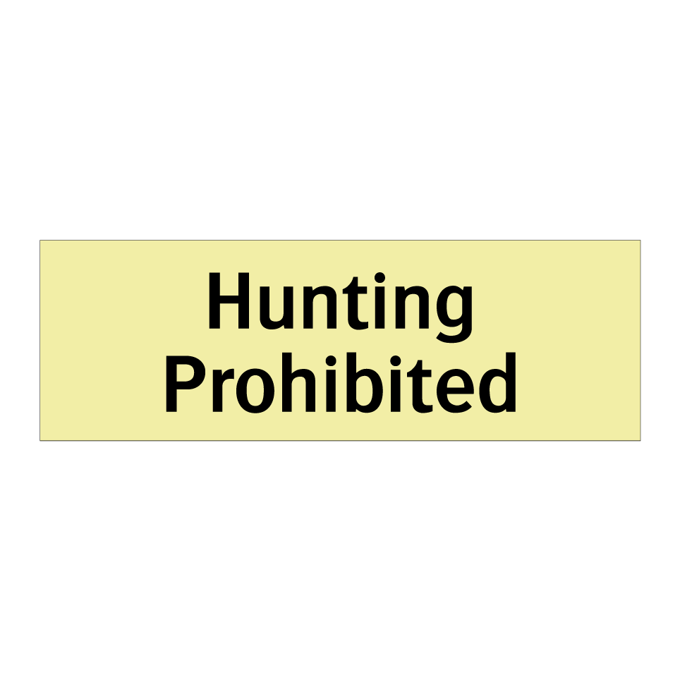 Hunting Prohibited