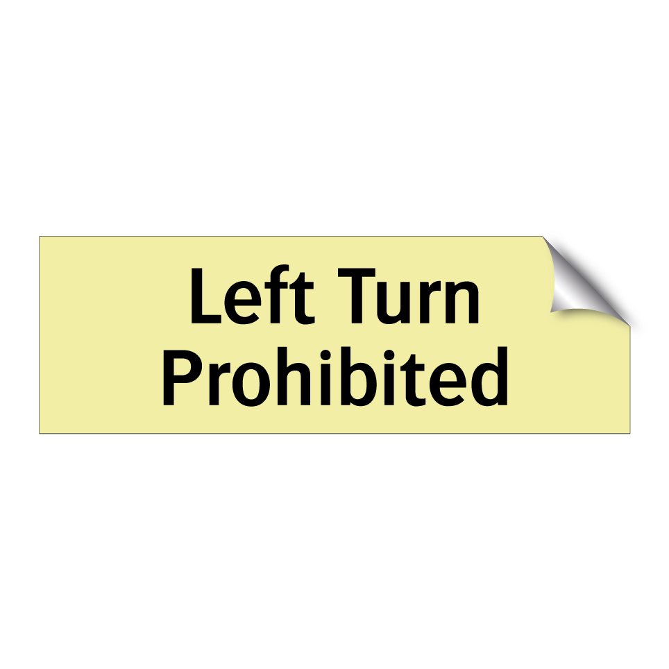 Left Turn Prohibited