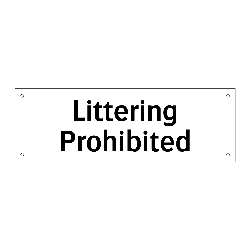 Littering Prohibited