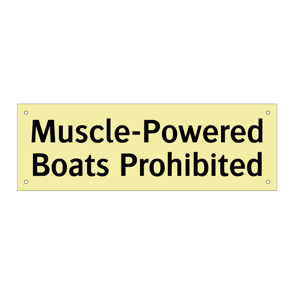 Muscle-Powered Boats Prohibited