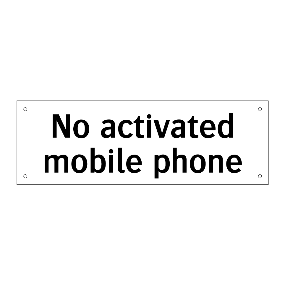 No activated mobile phone