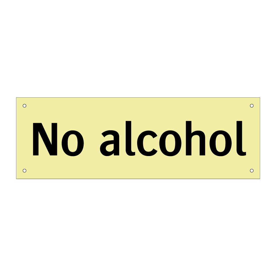 No alcohol