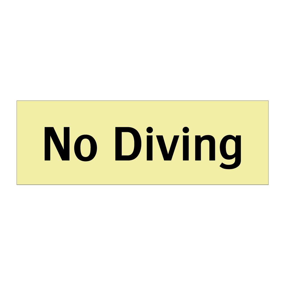 No Diving