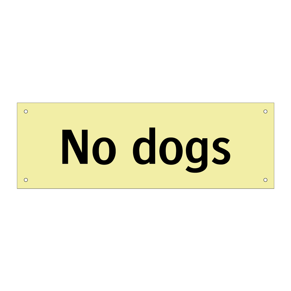 No dogs