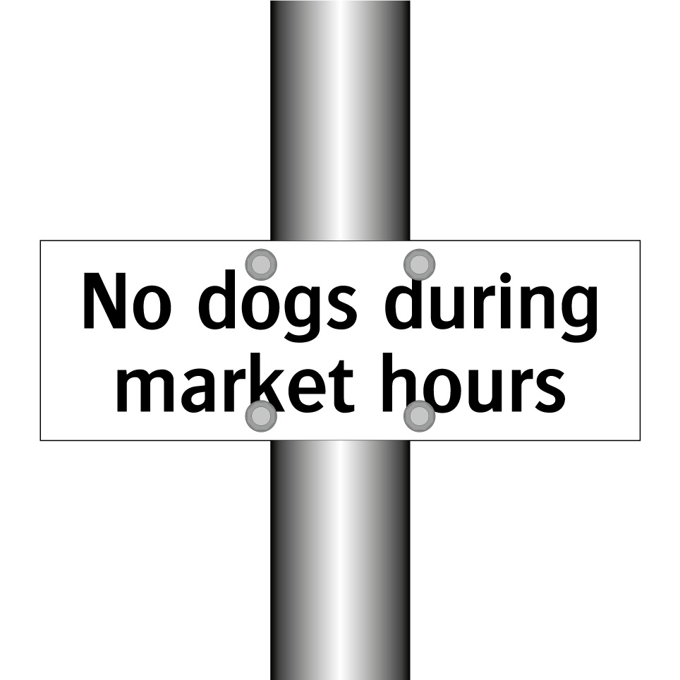 No dogs during market hours