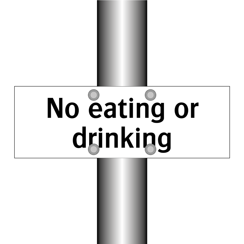 No eating or drinking