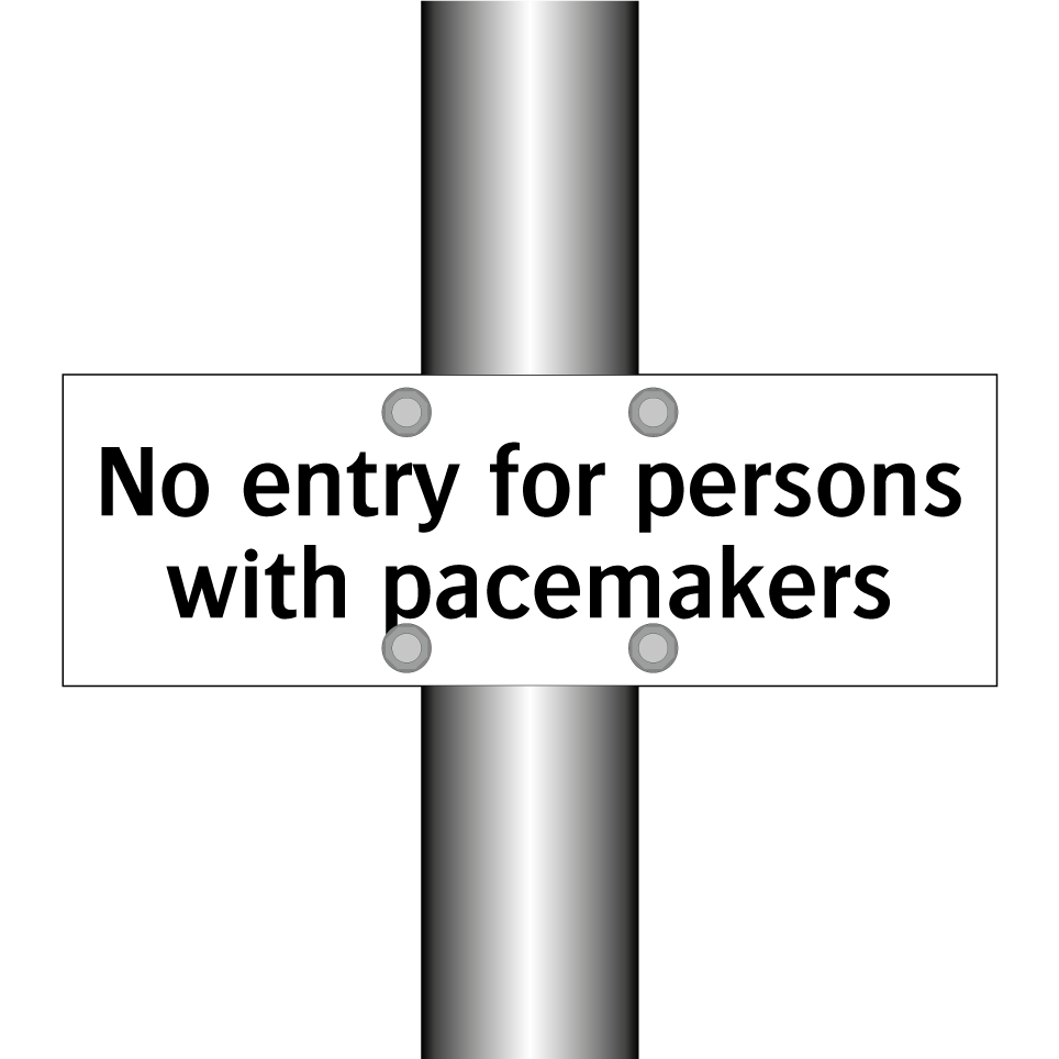 No entry for persons with pacemakers