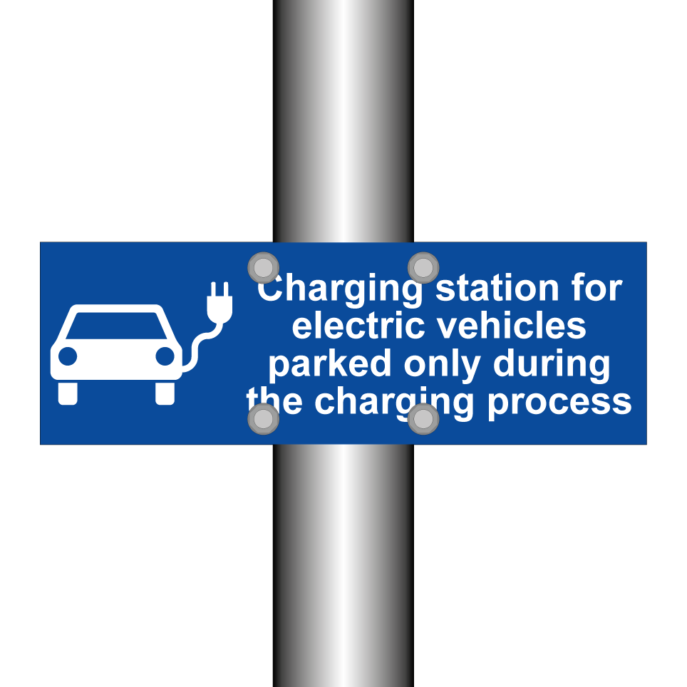 Charging station for electric vehicles parked only during the charging process
