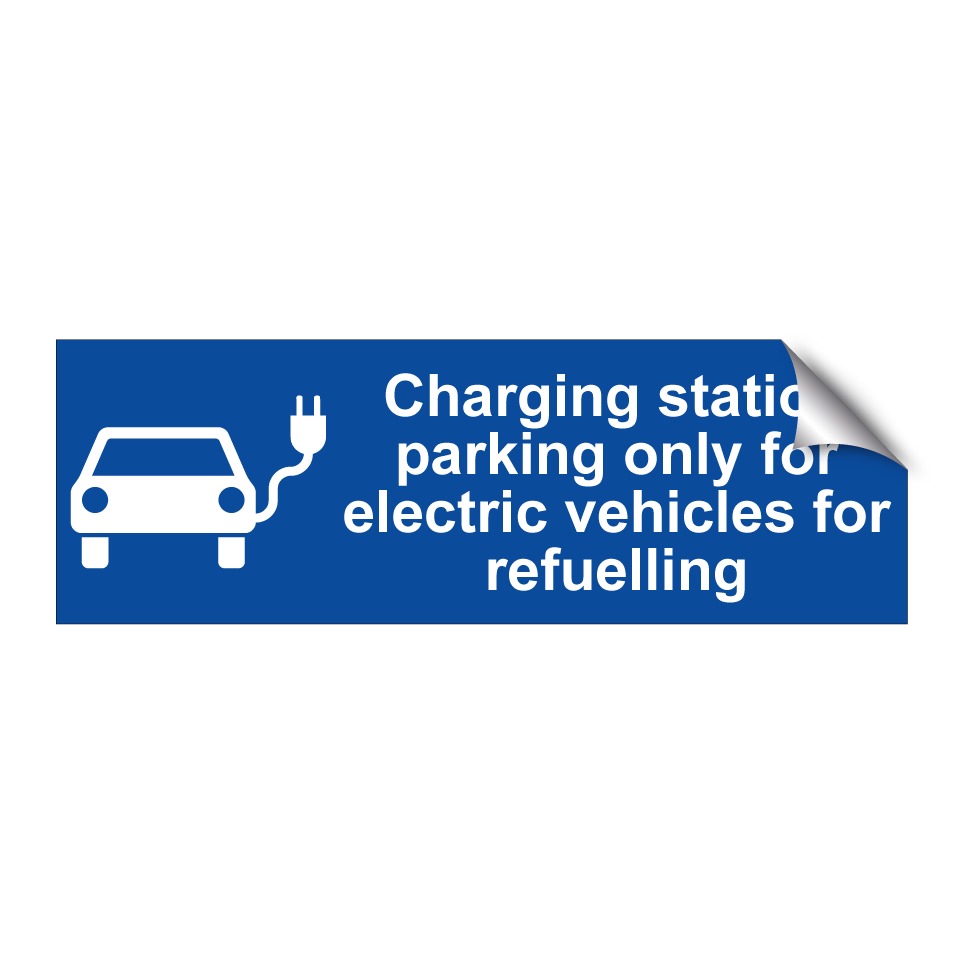 Charging station parking only for electric vehicles for refuelling