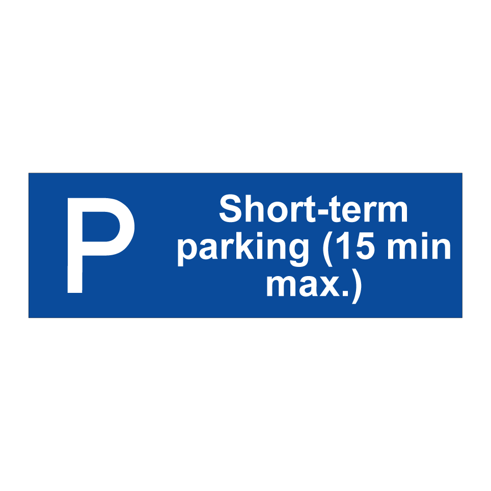 Short-term parking (15 min max.)