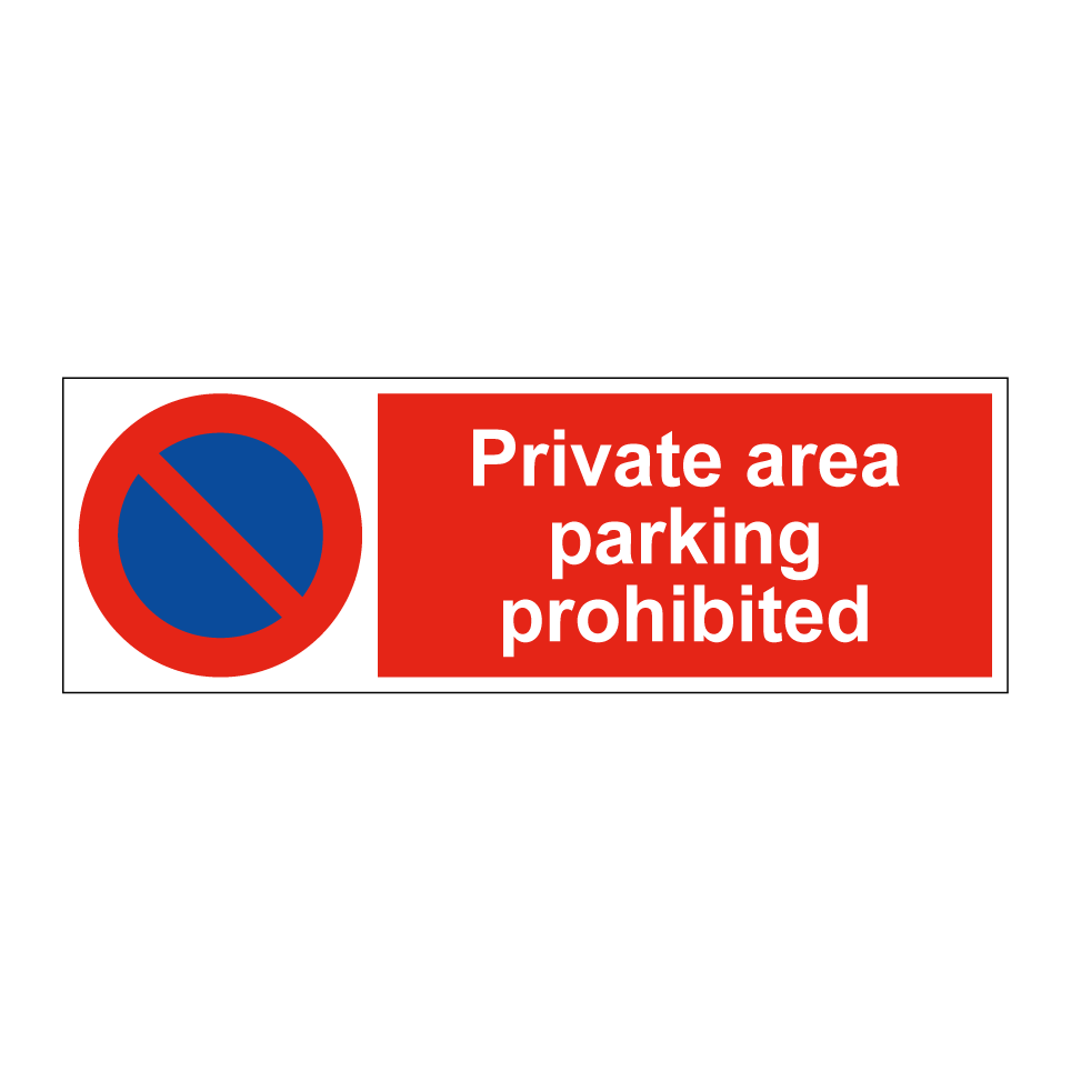 Private area parking prohibited