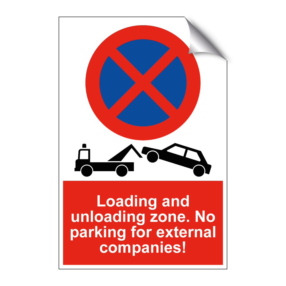 Loading and unloading zone. No parking for external companies!