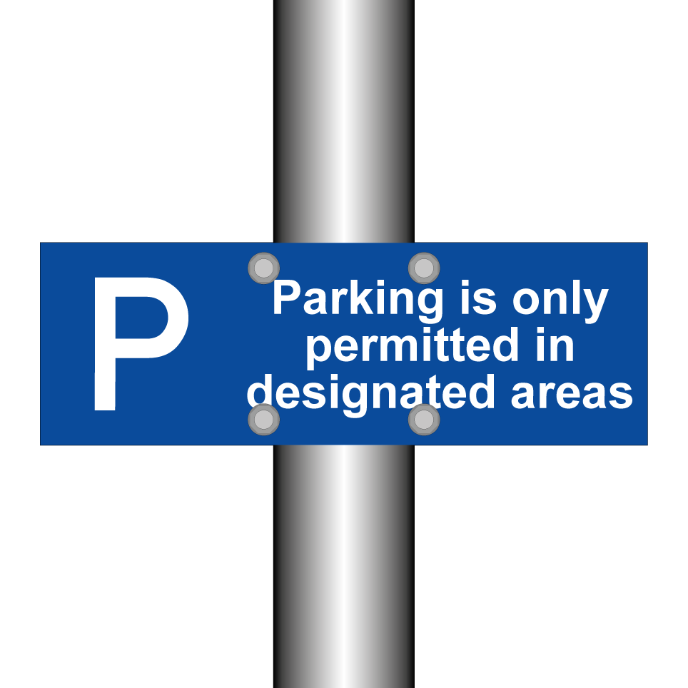 Parking is only permitted in designated areas