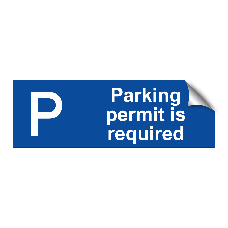 Parking permit is required