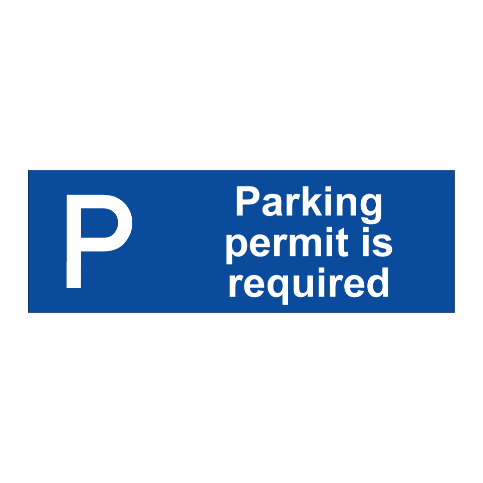 Parking permit is required