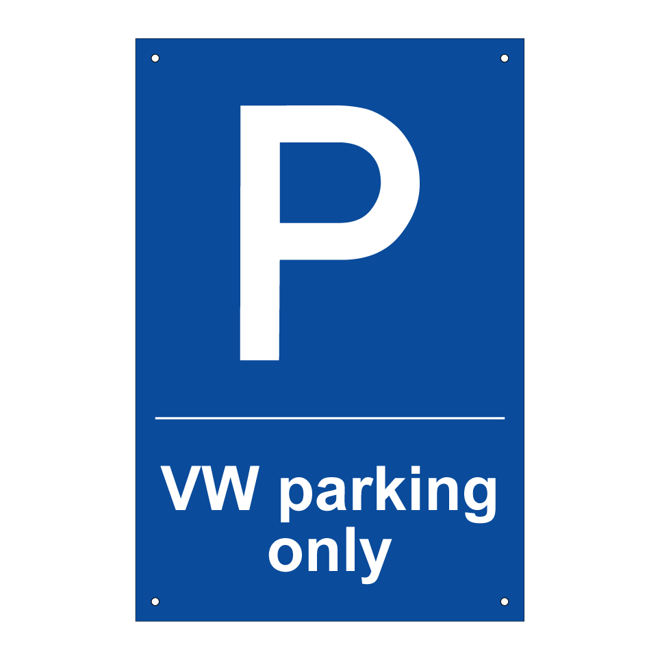 VW parking only