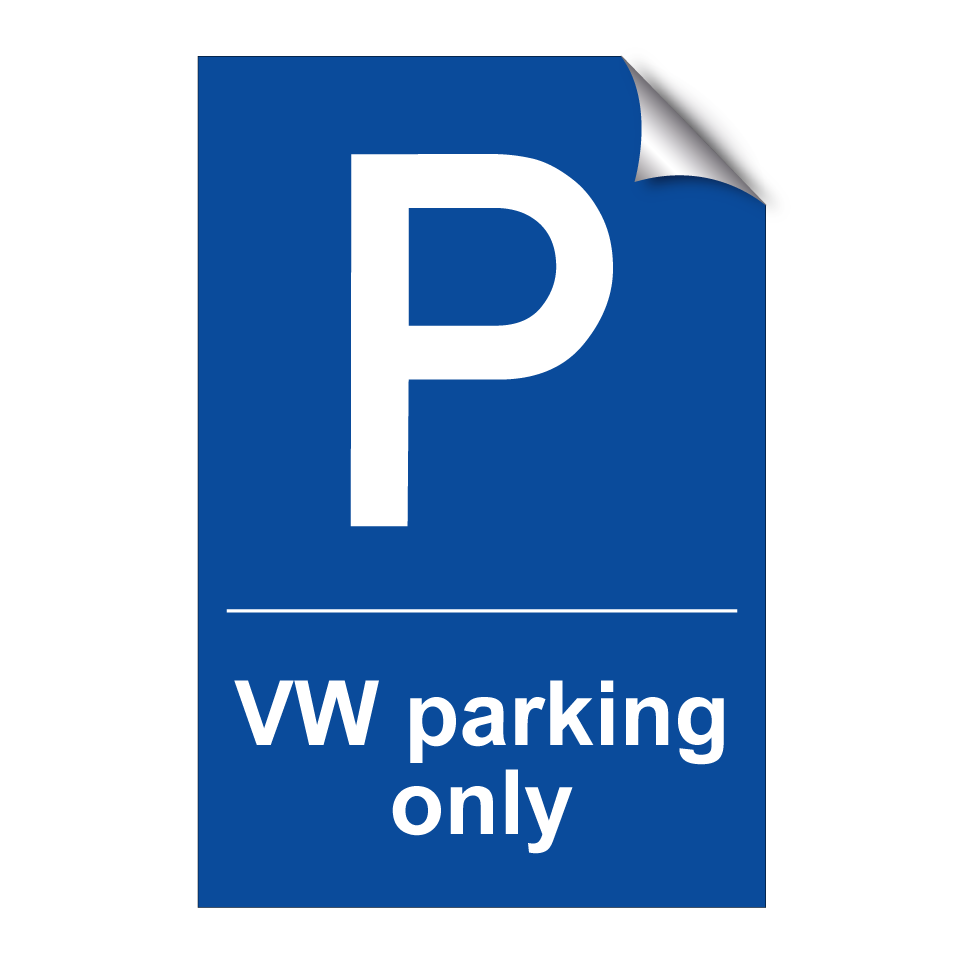 VW parking only