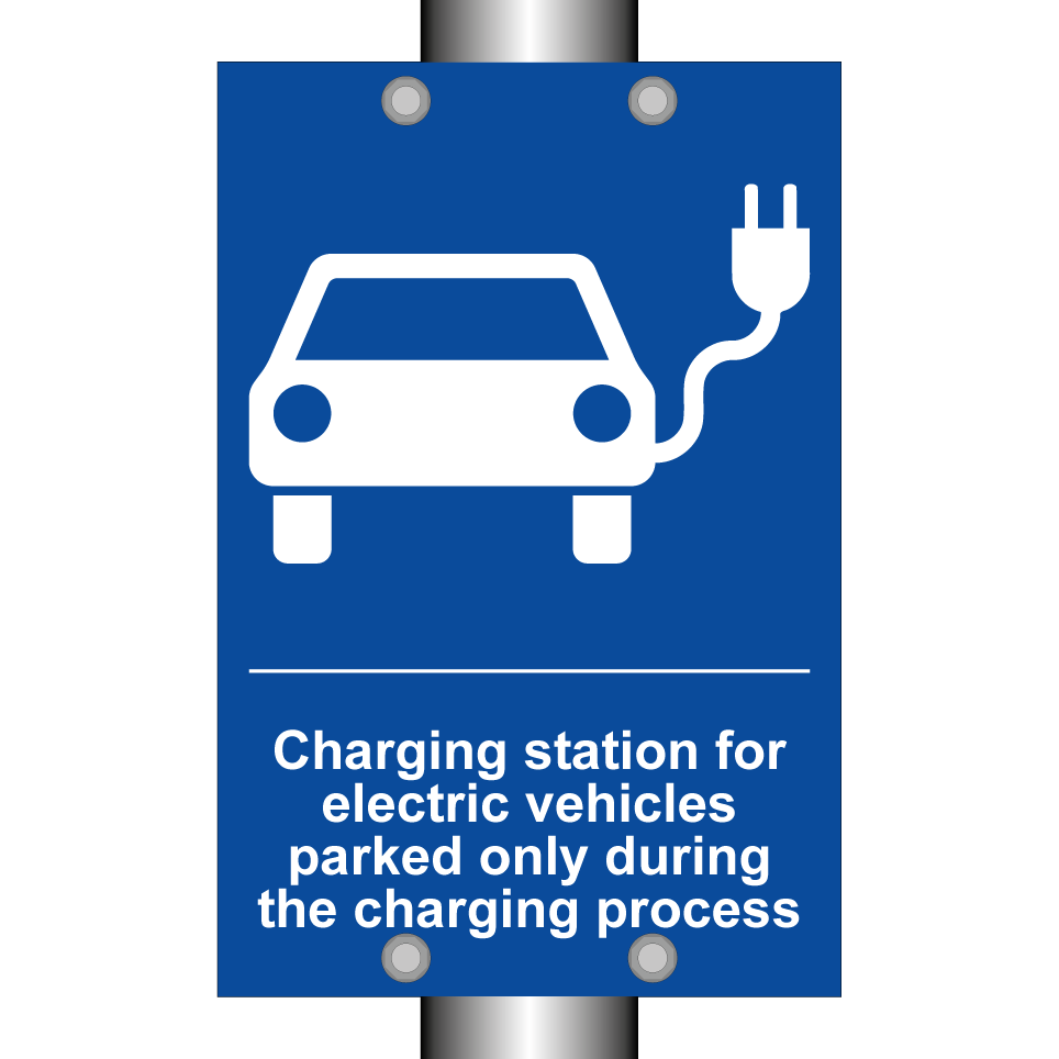 Charging station for electric vehicles parked only during the charging process