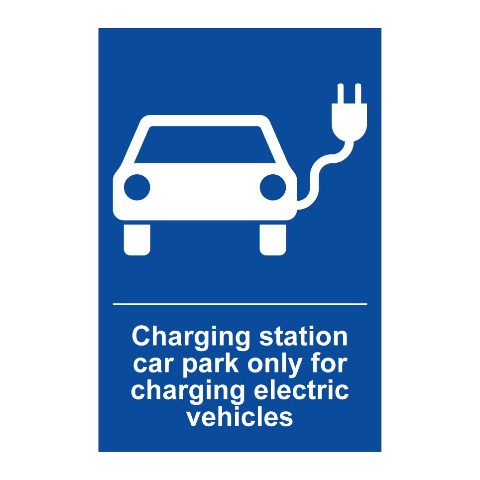 Charging station car park only for charging electric vehicles