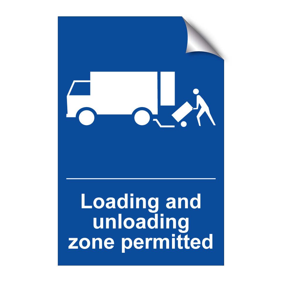Loading and unloading zone permitted
